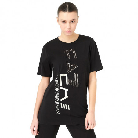 T-Shirt nera donna 3LTT20